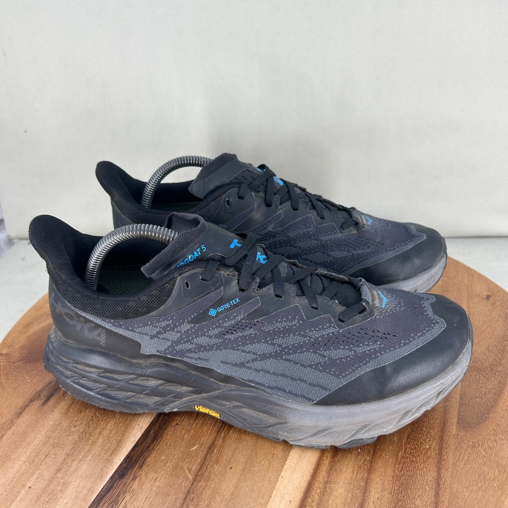 Hoka Speedgoat 5 GTX Black Blue Trail Running Shoes 1127912 BBLC Mens Size 9.5